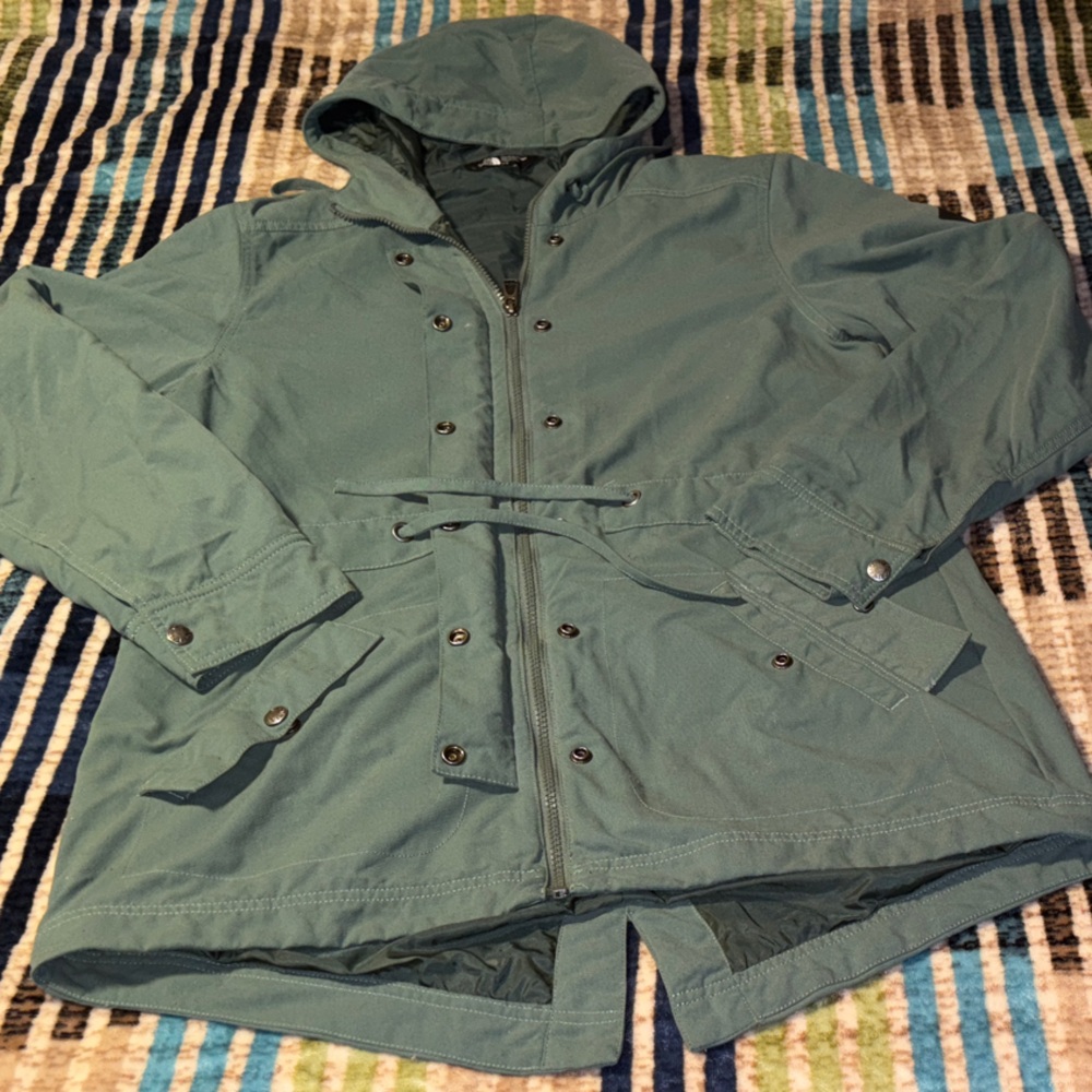 The North Face Teal Raincoat with Hood